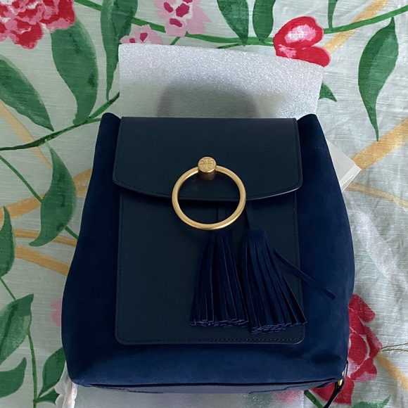 NWT Tory Burch Suede and Leather Farrah Backpack - Picture 4 of 7